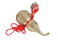 Vistreck Calabaza Wu Lou de Latón Puro - Decoración del Hogar para la Suerte y la Prosperidad, Cucurbitáceas de 10 Cm para Coleccionistas