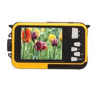 Vistreck Cámara Digital Impermeable Full HD 2.7K 48MP con Doble S NS y Zoom 16X, Ideal para Aventuras Submarinas (Amarillo)