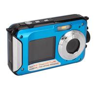Vistreck Cámara Digital Impermeable Full HD 2.7K 48MP con Doble S NS y Zoom 16X, Ideal para Aventuras Submarinas (Azul)