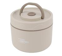 Vistreck con Aislamiento de Acero Inoxidable de 550 ml: Recipiente Redondo Apilable para Alimentos 2 Niveles, Diseño a Prueba Fugas para Comidas Seguras y Convenientes (Estilo aislado, blanco crema)