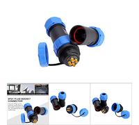 Vistreck Conector de Enchufe de Aviación Plástico Resistente Al Agua SP21 IP68 2 Pines para Uso en Exteriores (4 pines)