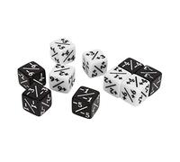 Vistreck Contador de Dados Matemáticos de 4 Caras, Positivo y Negativo, Blanco y Negro, 20 Piezas, 16mm, para Aprendizaje