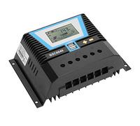 Vistreck Controlador de Carga Solar 60A Multifuncional para Baterías de 12V, 24V, 36V, 48V - Gestión Inteligente Baterías, Salida USB