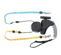 Vistreck Cuerda de Tracción Pet DoubleHead - Correa de Doble Extremo con Luz LED para Dos Perros (Negro)