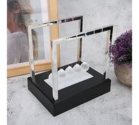 Vistreck Decoración de Bolas de péndulo: Herramienta Científica única para Manualidades Brillantes para Niños y Decoración del Hogar (Bola Newton Mediana Base Negra)