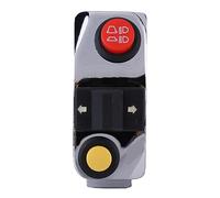 Vistreck Interruptores de Control del Manillar de la Motocicleta 7/8 "para Bocina, Señal Giro y Control Haz - Negro (Electrochapado)