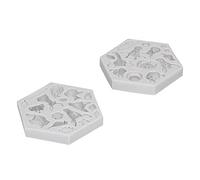 Vistreck Juego de Moldes de Silicona con Patrón Animales, 2 uds., para Pasteles, Chocolate, y Horneado (Gris)