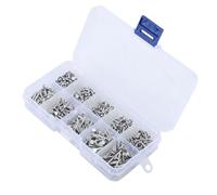 Vistreck Juego de Remaches de Aluminio Macizo Cabeza Plana M2 500 Piezas, 3 Mm a 18 Mm Longitud para Diversas Aplicaciones
