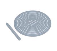 Vistreck Juego de Rodillos para Masa con Medidas, Rodillo de Silicona Antiadherente y Tapete Harina para Hornear (Gris)