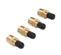 Vistreck Juego de Válvulas de Tanque Latón NPT 4 Piezas 1/4 Pulgadas con Sellado S - Válvula Compresor Aire 200 PSI para Reparación Vehículos