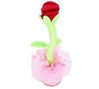 Vistreck Juguete de Flor Cantante - Rosa de Peluche Que Habla Bailando para Niños 3 Años en Adelante - Divertido Juguete Grabación Voz y Repetición (Roja)