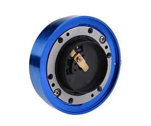 Vistreck Kit Boss de Adaptador de Cubo Liberación Rápida para Volante Universal para Coches Carreras, Aluminio Ligero, Fácil Desmontar, Azul (Azul)