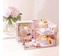 Vistreck Kit de Luces LED para Casa de Muñecas en Miniatura Wooded 1/24, Proyecto Bricolaje para Adultos y Niños
