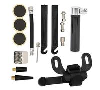 Vistreck Kit de Reparación de Neumáticos Bicicleta con minibomba: Accesorio Esencial para Bicicletas Carretera y Montaña (Negra)