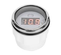 Vistreck Medidor de Voltaje Digital LED de 2 Pulgadas - Alarma Inteligente Medidor Marino Impermeable IP67 para Pantalla Automática Barco (Blanca)