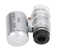 Vistreck Microscopio de Bolsillo 60X con Luz LED: Enfoque Ajustable para Joyas, Monedas y Más