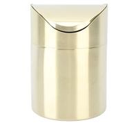 Vistreck Mini Bote de Basura Compacto de Acero Inoxidable, Contenedor Basura Escritorio a Prueba Huellas Dactilares para Uso Doméstico y Oficina