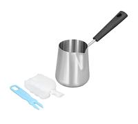 Vistreck Mini Calentador de Mantequilla de Acero Inoxidable - Olla Calefactora 350 Ml con Pico para café y Derretir