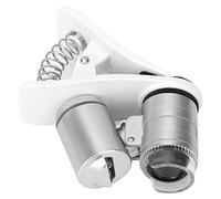 Vistreck Mini Lupa de Bolsillo para Microscopio 60X con Luz LED - Lupa de Mano y Detector Billetes Falsos