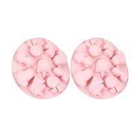 Vistreck Molde de Silicona para Pastel con Dibujos de Animales, 2 uds., Antiadherente, Cho Te y Fondant, para Hornear (Rosa)