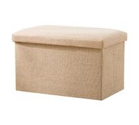 Vistreck Otomana Plegable de Tela para Almacenamiento, Taburete Reposapiés Plegable y Caja de Almacenamiento Multiusos para el Hogar y el Dormitorio (Grande)
