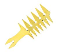 Vistreck Peine de Pelo de Dientes Anchos Doble Cara para Hombres - Herramienta Peinado Plástico Retro para un Cuidado sin Esfuerzo (Oro)