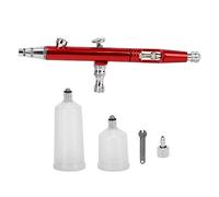 Vistreck Pistola Pulverizadora con Aerógrafo AR131: Herramienta Versátil para Pintura, Arte, Diseño de Camisetas y Más (Roja)