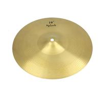 Vistreck Platillo Hi-Hat Crash Ride de Aleación de Latón 20 Pulgadas para Batería, con Brillo Metálico Brillante, para una Melodía Loca e Impactante (10")