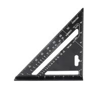 Vistreck Regla Triangular de 7 Pulgadas, Herramienta de Medición Aluminio Portátil Cuadrada Carpintero para Bricolaje con Escala Transparente