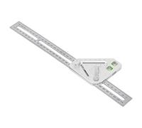 Vistreck Regla Triangular para carpintería: Herramienta de Medición Flexible de Acero Inoxidable con Nivel Burbuja