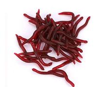 Vistreck Señuelo de Pesca, Cebo Suave para Lombrices de Tierra 4cm, 200 Uds. Señuelos Artificiales Gusanos Sangre para Pesca en el Mar (200 Unidades por Paquete)