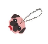Vistreck Super Funky Dog Key S con Pajarita Roja - Lindas Fundas de PVC para Llaves para una Fácil Identificación de Llaves