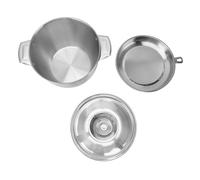 Vistreck Tanque de Almacenamiento de Aceite Cocina Acero Inoxidable 2,8 L con Red Filtro para Aceite Más Limpio