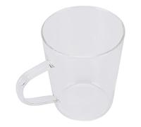 Vistreck Taza de Vidrio de Borosilicato Resistente Al Calor 380 Ml para café, té y leche: Ideal para Cocinas, Hoteles y Cafeterías (Transparente)