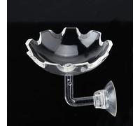 Vistreck Tubo Alimentador de Camarones Acrílico con Clip de Soporte y Juego Cuenco Alimentación para Acuarios (35cm)
