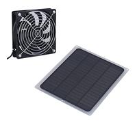 Vistreck Ventilador de Panel Solar de 6 W para Invernadero y Gallinero - Ventilador Solar Impermeable para Exteriores con Red Protectora