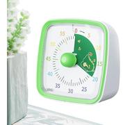 Visual Countdown Timer, 3.46x3.46x2.13 Inches Timer Manager Clock, 60 Minute TimerManager Clock, Silent Desk CountdownTimer with Rainbow Pattern Design For Kids and Adults
