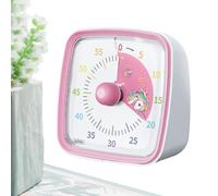 Visual Countdown Timer, 3.46x3.46x2.13 Inches Timer Manager Clock, 60 Minute TimerManager Clock, Silent Desk CountdownTimer with Rainbow Pattern Design For Kids and Adults