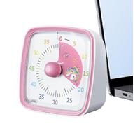 Visual Countdown Timer - 3.46x3.46x2.13 Inches Visual Timer for Kids | Desk Countdown Timers | 60 Minute Desk Countdowns Timers | Silent Study Tîmer Clock with Rainbow Pattern for Kids Adult Classroom