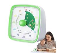 Visual Countdown Timer - 3.46x3.46x2.13 Inches Visual Timer for Kids | Desk Countdown Timers | 60 Minute Desk Countdowns Timers | Silent Study Tîmer Clock with Rainbow Pattern for Kids Adult Classroom