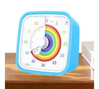Visual Countdown Timer - Reloj de 60 minutos, reloj de disco arcoíris, funda protectora, temporizador de enfoque de producción para estudiantes, niños, adultos, clase, oficina, casa, reunión, cocina