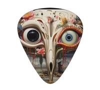 Visual Feast - Paletas de guitarra, bajo, guitarra eléctrica o Hawaii de cuatro cuerdas (12 paquetes, finas, medianas, pesadas)