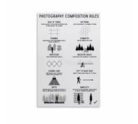 Visual Photography Guide Canvas Print Mastering Composition Rules Inspirational Art for Office Studio(Unframed,12x18inch(30x45cm))