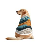 Visual Ripple Wave - Camisetas para mascotas, ropa para perros grandes y medianos, cómodas camisas para perros, perfectas para el uso diario