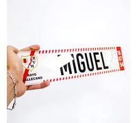 Visual Stocks Rayo Vallecano - Matricula Metacrilato Personalizada Equipo de Futbol - Matricula con Nombre - 38cm x 8cm - Placa Impresion Directa - Nombres Decorativos Personalizados