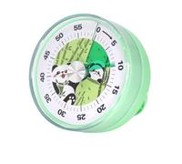 Visual Temporizador mecánico de 60 minutos, temporizador magnético de cuenta atrás para niños, cocina y oficina, funcionamiento de bajo ruido, sin pilas, 4 colores (verde)