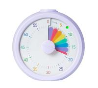 Visual Time Management Timer - Silent Portable Multifunctional Rainbow Schedule Tool with Countdown Display and Adjustable Alerts, Easy Read Color Cues for Home School Work Meetings Offices Classroom
