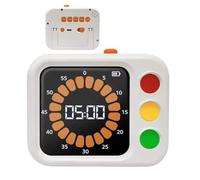 Visual Timer For Classroom - Traffic Light Design Countdown Clock with Clear Digital Display, Portable Time Management Tool For Kids and Adults, Studying, Cooking, Office, Exams, Games