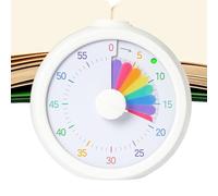 Visual Timer - Silent Rainbow Countdown Clock, Portable Time Management Tracker with Large Colorful Interface, Quiet Battery Operated Progress, Ideal for Classroom Student Schedule Tasks