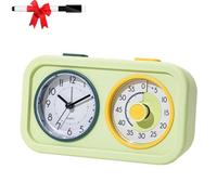 Visual Timer-Silent Timer with Night Light, Time Management Countdown Tool, 60 Minute Dual Screen Timers with Alarm for Calming Corner,Kitchen,Bedroom,Trainings Teeth Brushing or Study routines